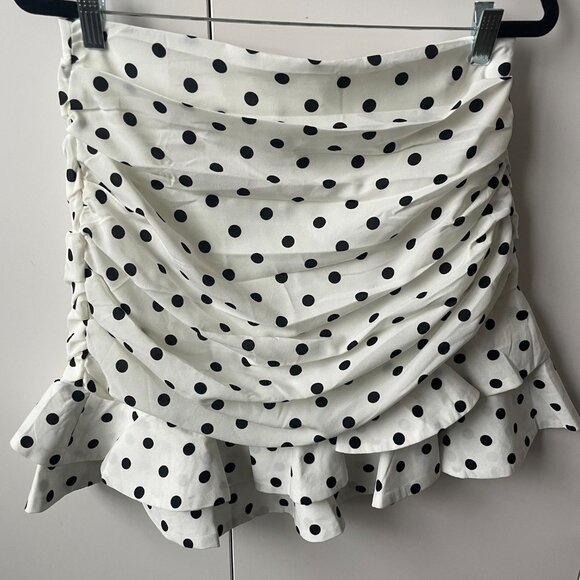 Frilly Polka Dot Skirt - Size L - Picture 2 of 7